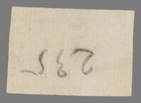 L 01415
<br/>
Label met opschrift
<br/>
<em>Escher von der Linth, Johannes Conrad (1767-1823)</em>